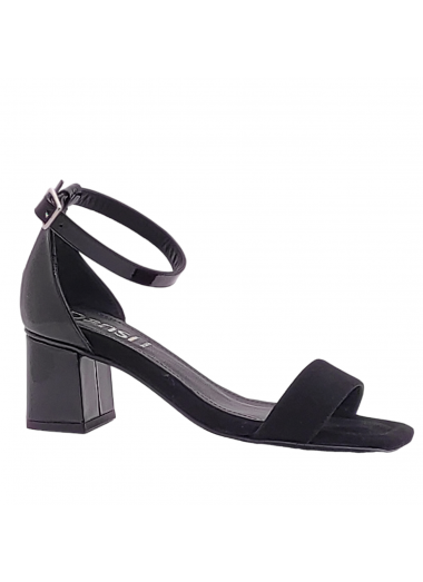 Sandalia tacón negra ANNA