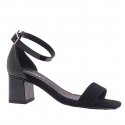 Sandalia tacón negra ANNA